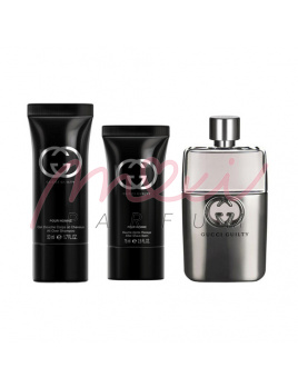 Gucci Guilty Pour Homme, Edt 90ml + 50ml after shave balm + 50ml Tusfürdő